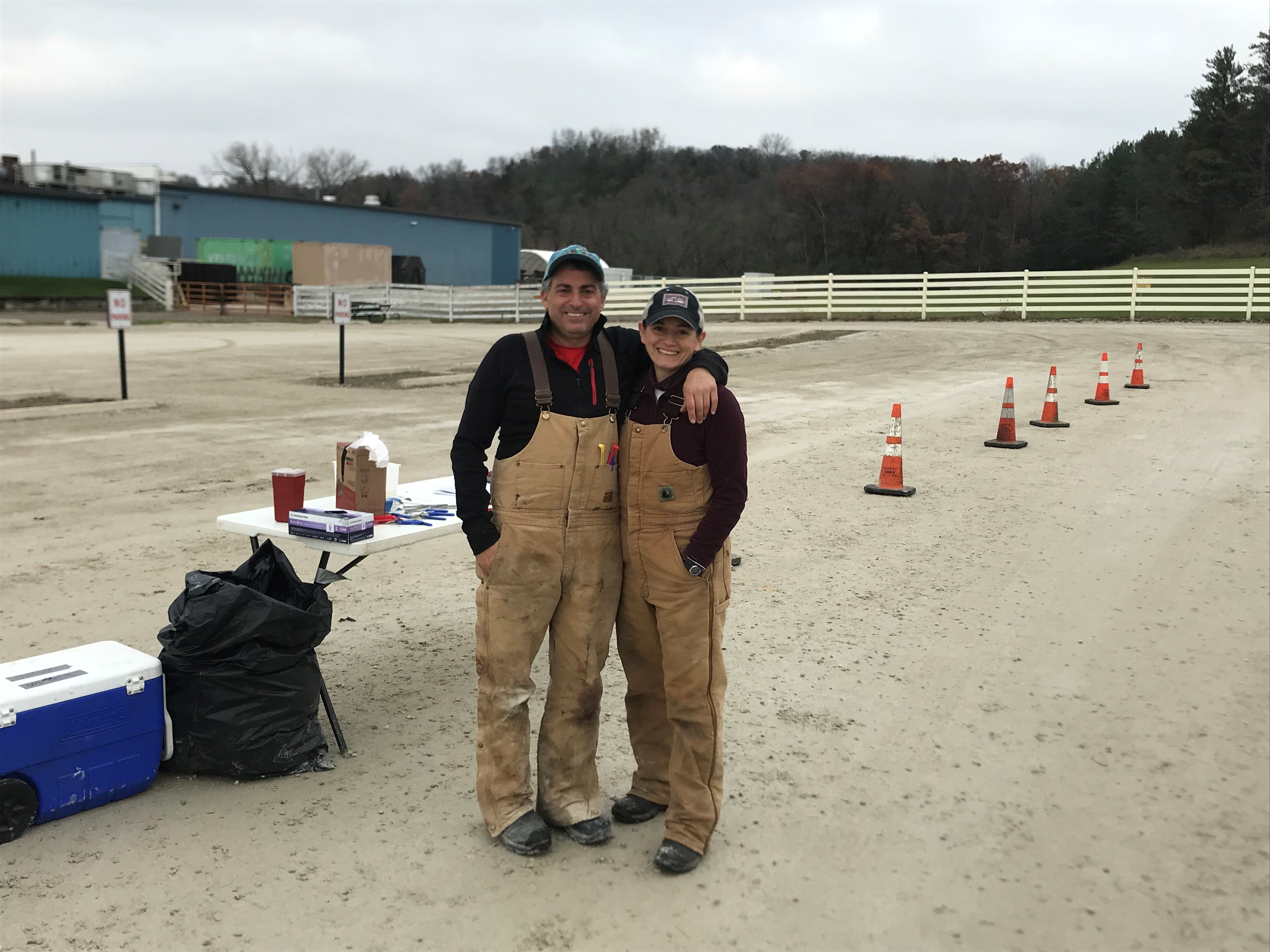 Lou and Larissa working a CWD check station